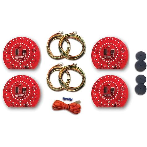 1970-1973 Chevrolet Camaro; 4-Panel Sequential LED Taillight Kit without LED Reverse Light