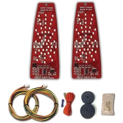 1966-67 Nova Sequential Digi-Tails LED Tail Lamps W/ Pigtails