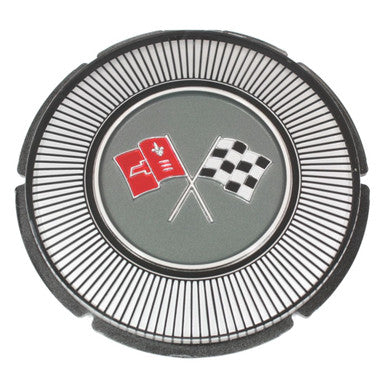Trim Parts 1966 Chevrolet Corvette Gas Lid Emblem Only W/White Upper Left Corner, Each - (5008A)