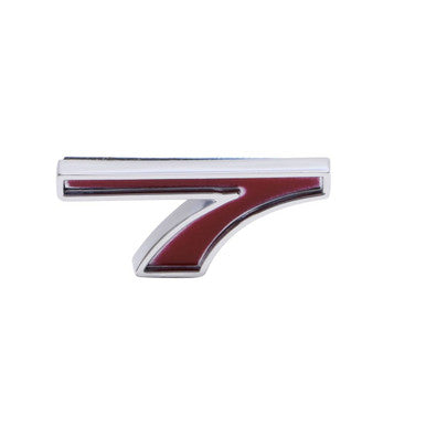 Trim Parts GM Car/Truck Red Number "7" In Chevrolet Script W/Adhesive Tape, Each - (5188G)