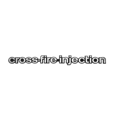 Trim Parts 1982 Chevrolet Corvette Front Fender “Cross-Fire Injection” Emblem, Each - (5249)