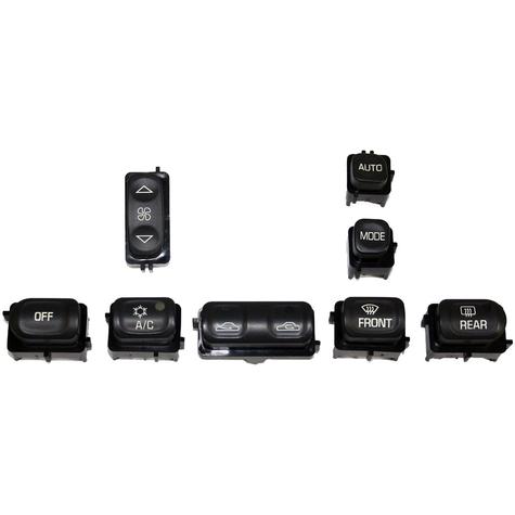 1997-04 Chevrolet Corvette; Climate Control Button Set - 8 Piece Set