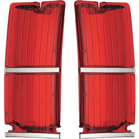 1966 Chevrolet El Camino and Chevelle Station Wagon Models; Tail Light Lenses; LH and RH