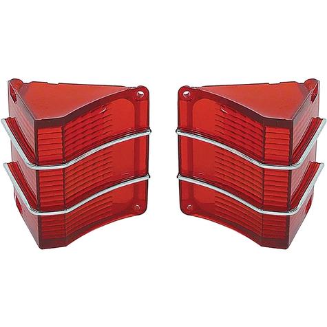 1967 Chevrolet El Camino and Chevelle Station Wagon Models; Tail Light Lenses; LH and RH