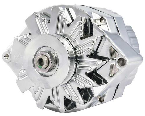 100% New, Chrome 1-Wire Alternator. Fits Gm Int. Regulator, 1966-86. 60 Amp.