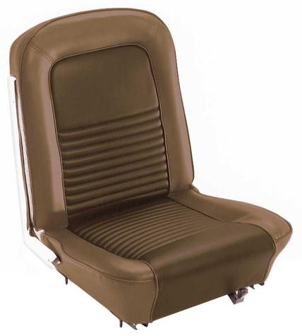 1967 Mustang Coupe with Front Buckets Standard Full Set Seat Upholstery - Palomino