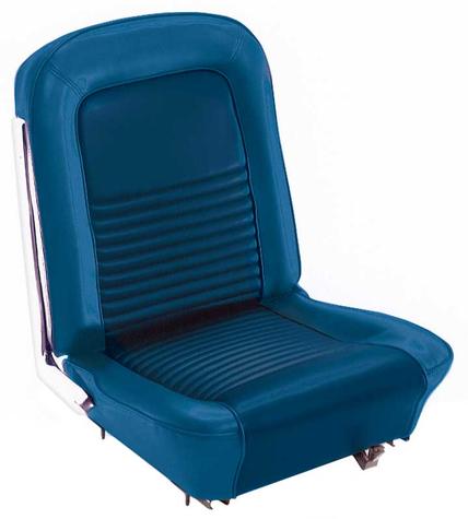 1967 Ford Mustang; Fastback 2+2; Standard Full Set Seat Upholstery; with Front Buckets; Blue