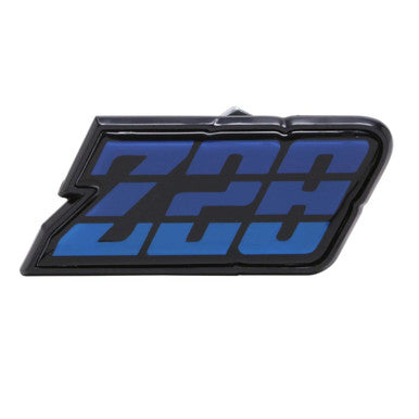 Trim Parts 1980-1981 Chevrolet Camaro Blue Fuel Door "Z-28" Emblem, Each - (6952)