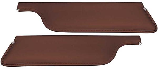 1965-66 Mustang Convertible Padded Sun Visors - 1966 Emberglo