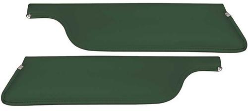 1969-73 Mustang Convertible Padded Sun Visors - Green