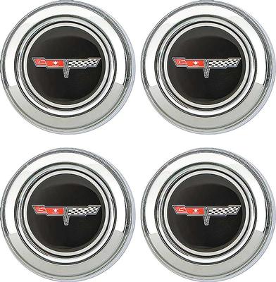 748638 - 1980-81 Corvette; Wheel Center Cap & Emblem Set; Set of 4