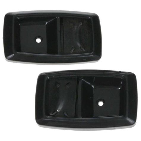 1979-93 Ford Mustang; Interior Door Handle Bezels; Black