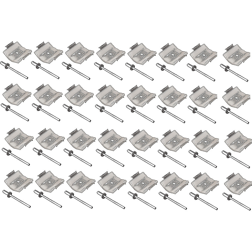 8129318B - 1967-68 Ford F100, F 250; Molding Clip Set; Fender Door & Body Side; For 1-1/4