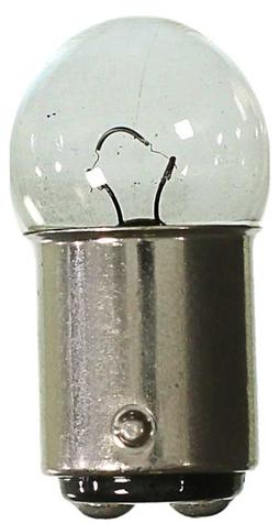Bayonet 6 CP Clear Bulb; G-6 Double Contact; 12-volt