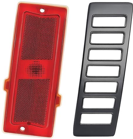 1970-72 Chevelle; Malibu; Rear Side Marker Lamp and Bezel Assembly; LH Driver Side