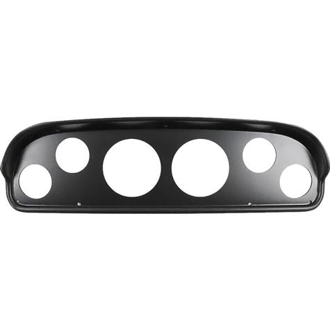 1957-60 Ford Truck; 6-Gauge Dash Panel; (2) 3-3/8" (4) 2-1/16" Holes; Black