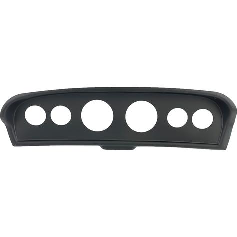 1961-66 Ford Truck; 6-Gauge Dash Panel; (2) 3-3/8" (4) 2-1/16" Holes; Black