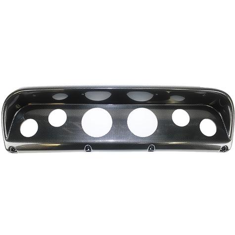 1967-72 Ford Truck; 6-Gauge Dash Panel; (2) 3-3/8" (4) 2-1/16" Holes; Carbon Fiber