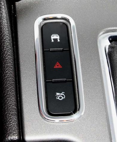 2010-11 Ford Mustang; Traction/Hazard/Trunk Buttons Bezel; Smooth Chrome