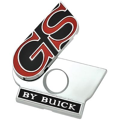 9718998 - 1969 Buick GS; Trunk Lock Emblem; GS Nameplate Insignia; Swivel Action Hides Keylock