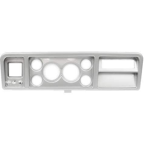 1973-79 Ford Truck; 6-Gauge Dash Panel; (2) 3-3/8" (4) 2-1/16" Holes; w/ A/C Vents; Brushed Aluminum