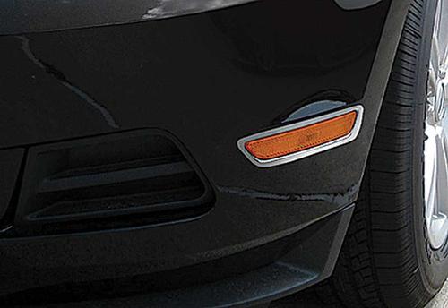 2010-11 Ford Mustang; Front Side Marker Bezels; Chrome