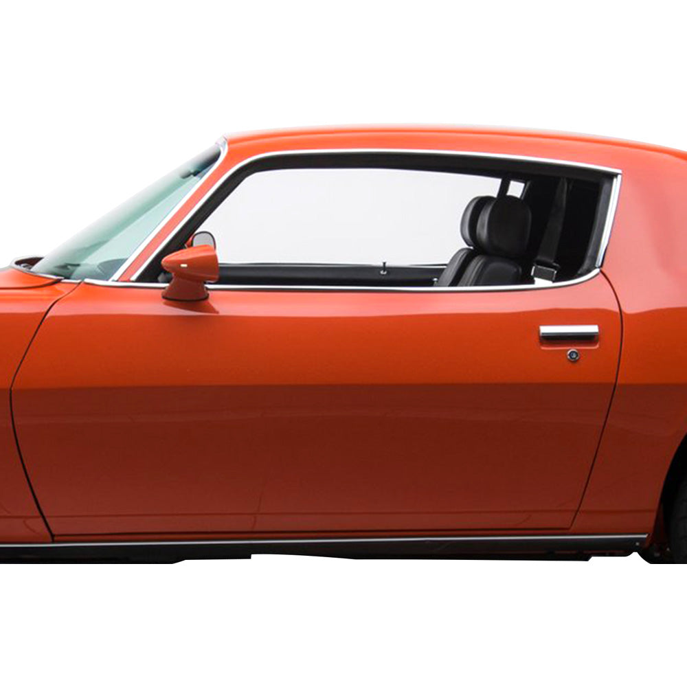 9828344 - 1970-81 Chevrolet Camaro; Outer Door Window Reveal Molding; LH Drivers Side