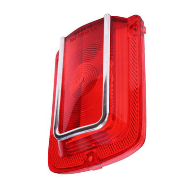 Trim Parts 1965 Chevrolet Chevelle Red Tail Light Lens W/Chrome Trim, Pair - (A4205)