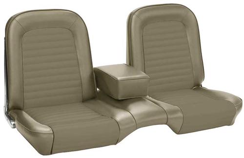 1965 Mustang Convertible; Standard Vinyl Front Bench Seat Upholstery; Full Set; Palomino