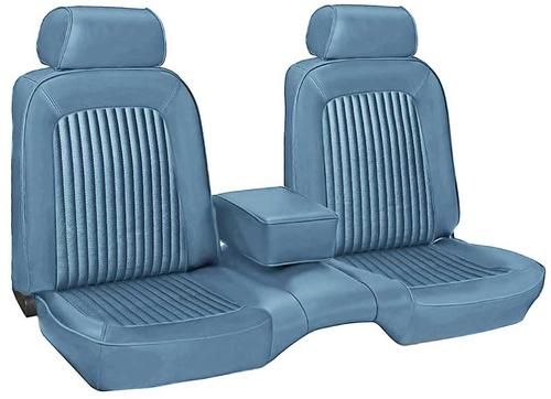1969 Mustang Coupe; Reproduction Standard Front Bench Upholstery; Full Set;; Light Blue