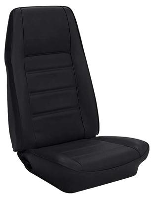 1972-73 Mustang; Standard Bucket Seat Upholstery; Front Only; Black