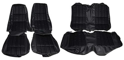 1971-73 Mustang Coupe Deluxe/Grande; Reproduction Bucket Seat Upholstery; Full Set; Black