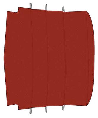 1965-68 Mustang Fastback; Reproduction Vinyl Headliner; Moonskin/Crater; Bright Red