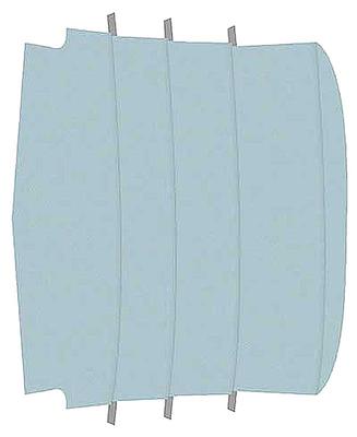 1965-68 Mustang Fastback; Reproduction Vinyl Headliner; Moonskin/Crater; Light Blue