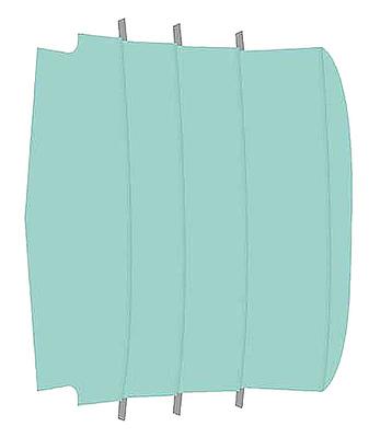 1965-68 Mustang Fastback; Reproduction Vinyl Headliner; Moonskin/Crater; Light Aqua