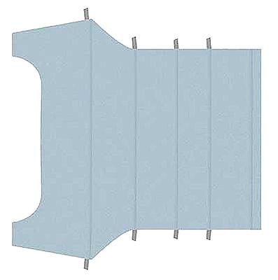 1969-70 Mustang Coupe; Reproduction Vinyl Headliner; Moonskin Crater; Light Blue