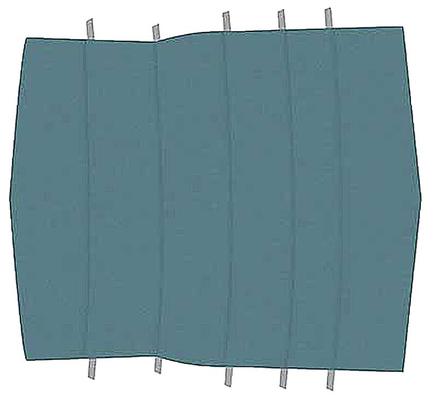 1971-73 Mustang Fastback; Reproduction Tier Grain Vinyl Headliner; Dark Green