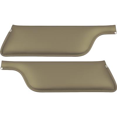 1968 Mustang Convertible Padded Sun Visors; Nugget Gold