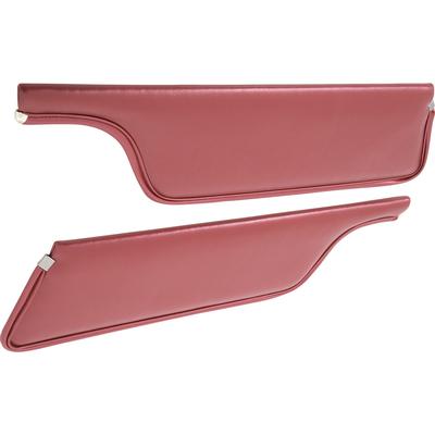 1967 Mustang Convertible Padded Sun Visors; Red