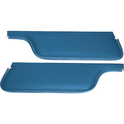 1969-70 Mustang Coupe / Fastback Padded Sun Visors; Moonskin/Crater; Light Blue