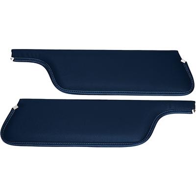 1969-70 Mustang Coupe / Fastback Padded Sun Visors; Moonskin/Crater; Medium Blue