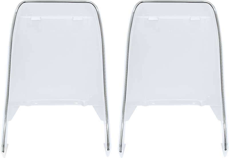 A8100270 - 1973-81 Pontiac Trans Am; Bucket Seat Back Trim Molding; Chrome; Pair
