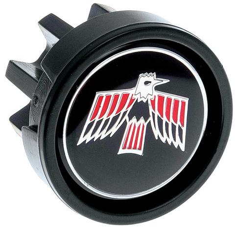 A8100341 - 1969 Firebird Trans Am; Push Button Shift Knob Emblem; with Wood Knob Shifter