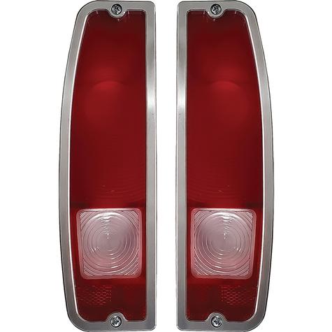 1964-72 Ford F-100, F-250, F-350 Truck, 1966-77 Bronco; All American Billet Tail Light Bezel; Machined Finish