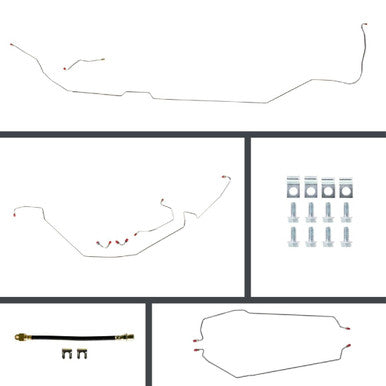 The Right Stuff 66 GTO, Skylark & Cutlass Front Disc Conversion R Drum Pre-Bent Brake Line Kit - (AOM66H2)