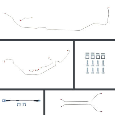 The Right Stuff 67 GTO, Skylark & Cutlass Front Disc Conversion R Drum Pre-Bent Brake Line Kit - (AOM67H2)