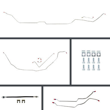 The Right Stuff 68 GTO & 442 Manual 4 Wheel Disc Conversion Pre-Bent OE Steel Brake Line Kit - (AOM68H4)