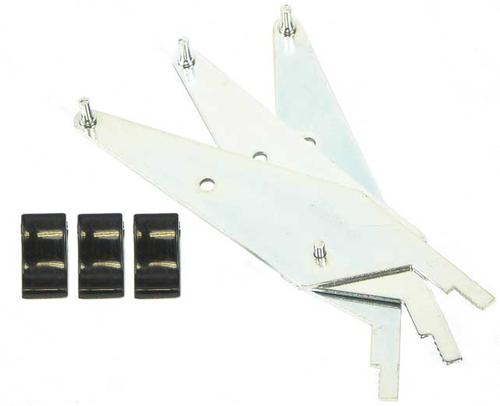64-66 Deluxe Heater Control Pan Lever Set