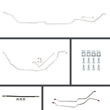 The Right Stuff 68 GTO, Skylark & Cutlass 4-Wheel Disc Conversion Stainless Brake Line Kit - (ASM68H4)