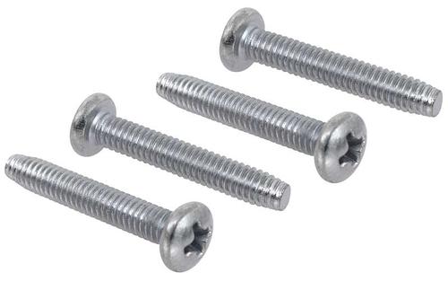 Chrome Plated Stainless Steel Standard Lens Screws, #8-32 x 1", 4 Piece Set